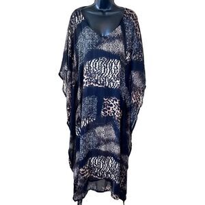 Patchwork Animal Print Kaftan Mumu